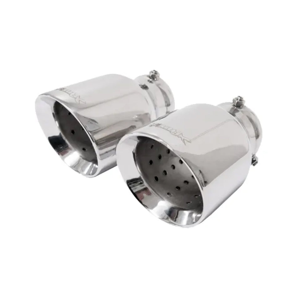 Bull-X 4" Polished Type 5 CK-Style Sports Exhaust Tips Tail Pipes
